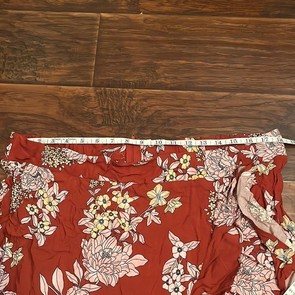 Torrid Floral Print Boho Hi-Lo Ruffle Maxi Skirt Contemporary Festival Feminine - Picture 11 of 16